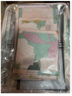 Periea Set of 4 Compact Cosmetic Set Storage-Painted Floral-NEW-V90533